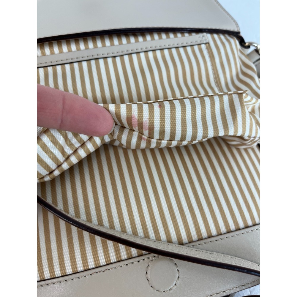 Kate Spade New‎ York Hollie Street Ruby Crossbody Bag Purse Beige Bow Minimalist - Picture 6 of 16